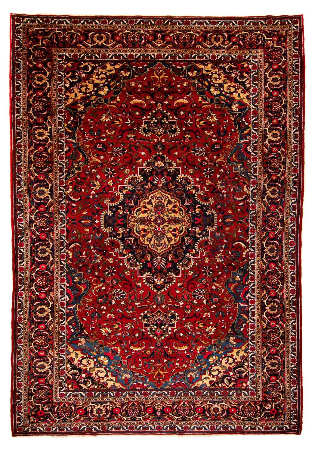 Tapis persan - Nomadic - 335 x 226 cm - rouge foncé