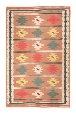 Tapis Kelim - Tendance - 215 x 135 cm - marron clair