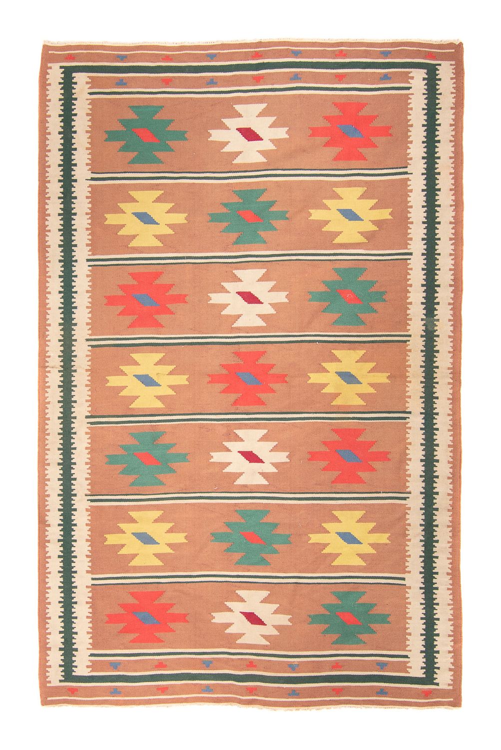 Tapis Kelim - Tendance - 215 x 135 cm - marron clair