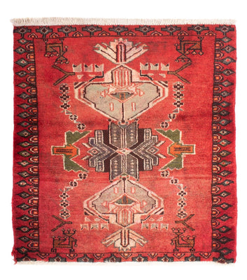 Tapis persan - Nomadic carré  - 98 x 95 cm - rouge foncé