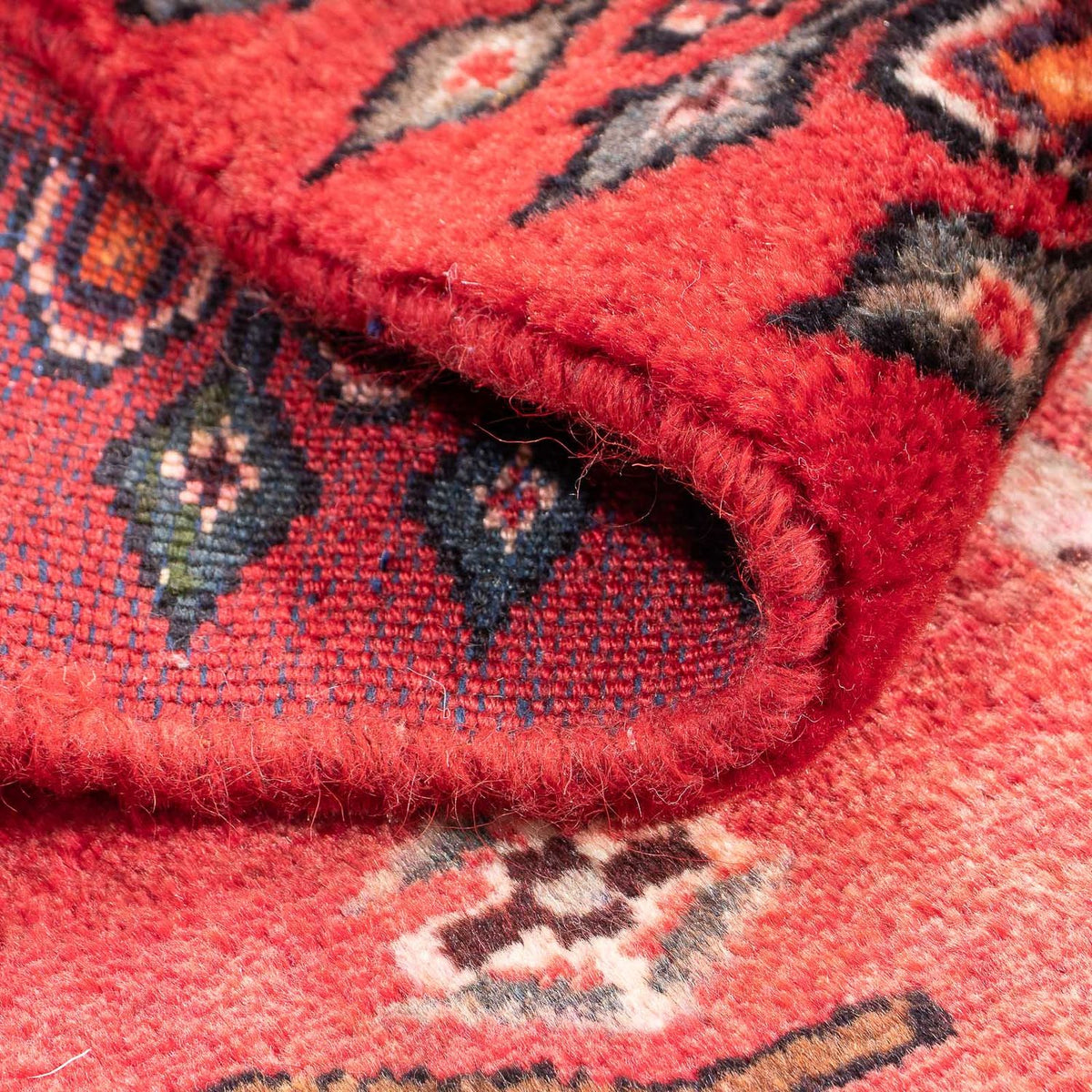 Tapis persan - Nomadic carré  - 98 x 95 cm - rouge foncé