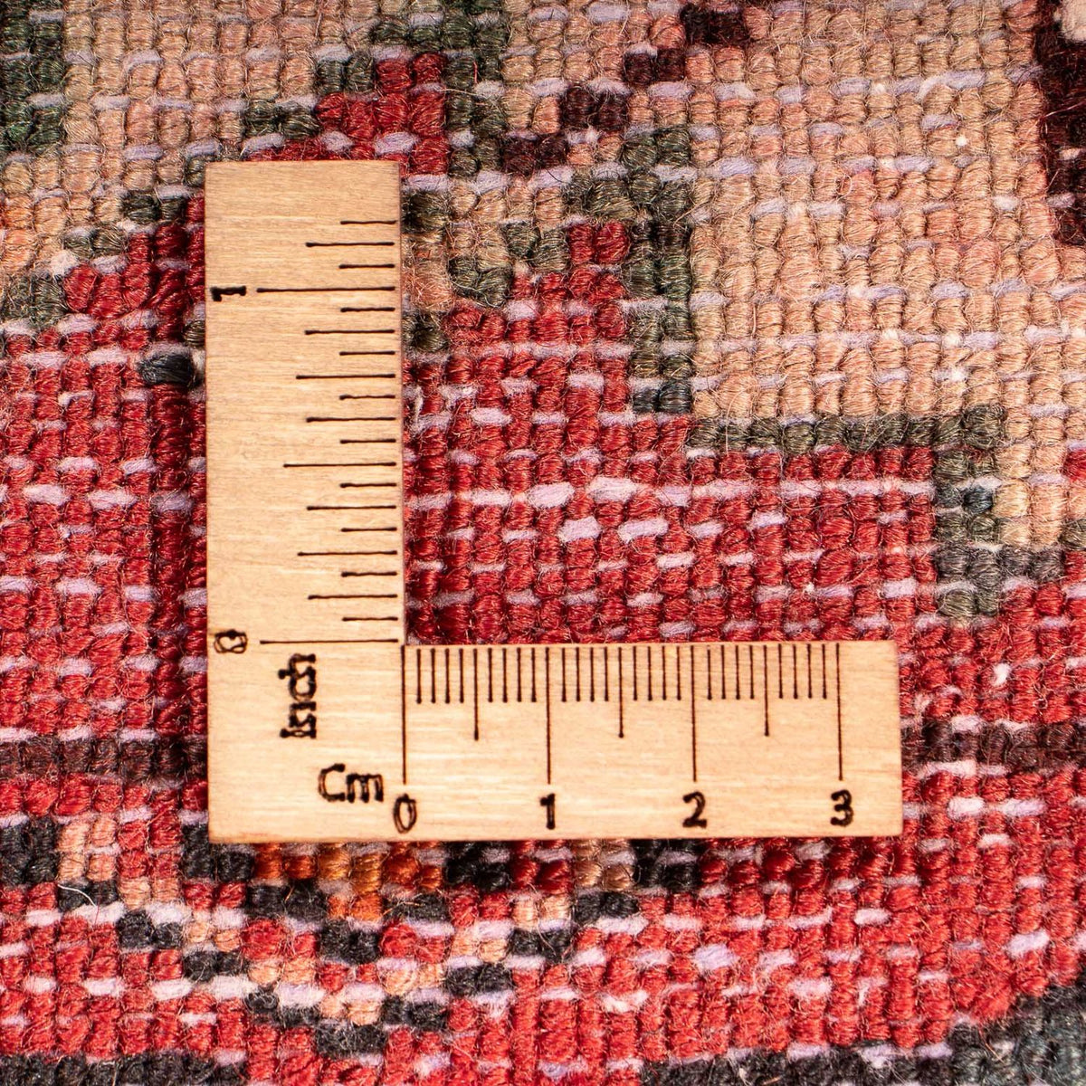 Tapis persan - Nomadic carré  - 98 x 95 cm - rouge foncé