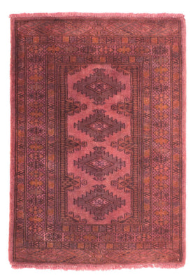 Tapis Turkaman - 95 x 66 cm - rouge clair