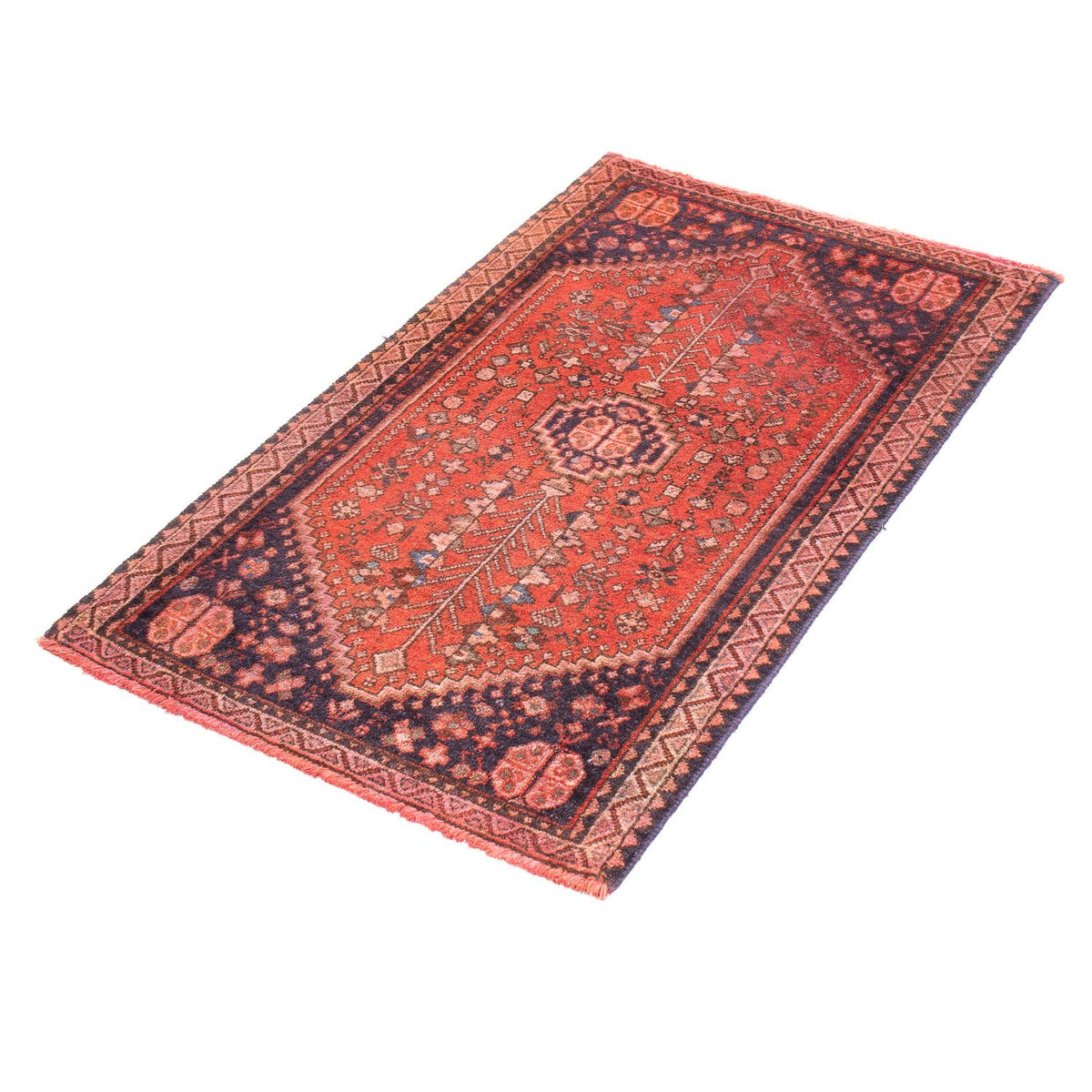 Tapis persan - Nomadic - 97 x 56 cm - rouge clair