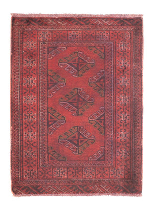 Tapis Turkaman - 84 x 66 cm - rouge foncé