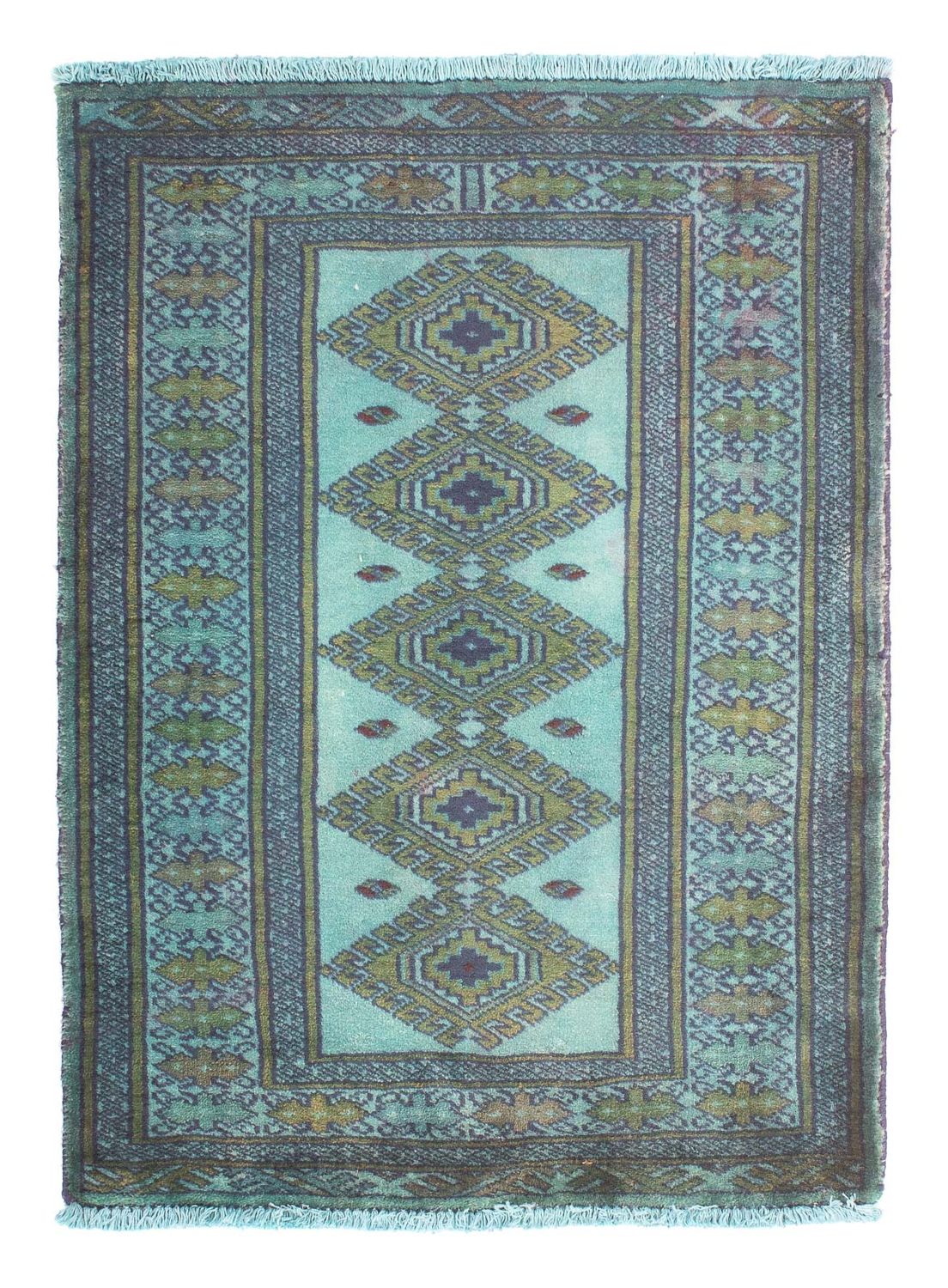 Tapis Pakistani - 92 x 64 cm - bleu clair