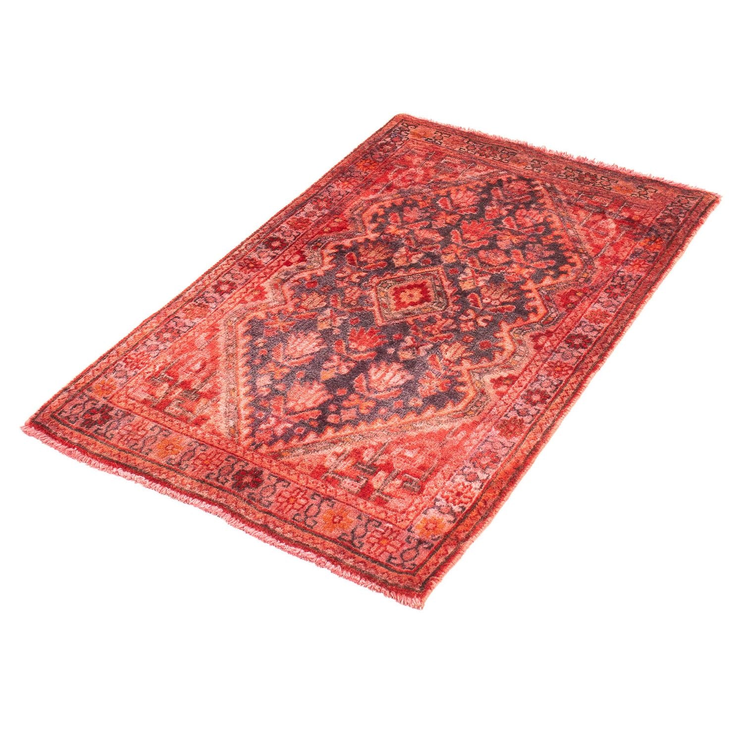 Tapis persan - Nomadic - 104 x 67 cm - rouge clair