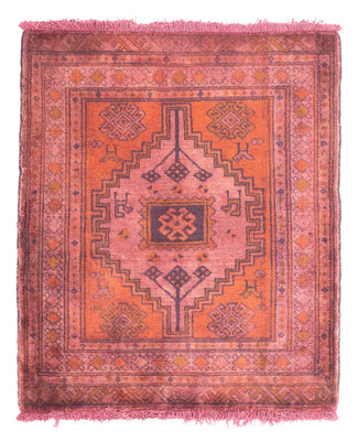 Tapis Turkaman - 80 x 67 cm - rouge clair