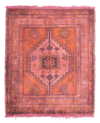 Tapis Turkaman - 80 x 67 cm - rouge clair