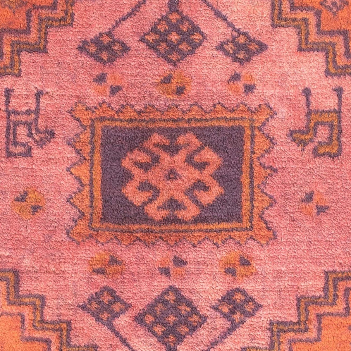Tapis Turkaman - 80 x 67 cm - rouge clair