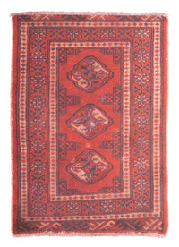 Tapis Turkaman - 86 x 57 cm - rouge foncé