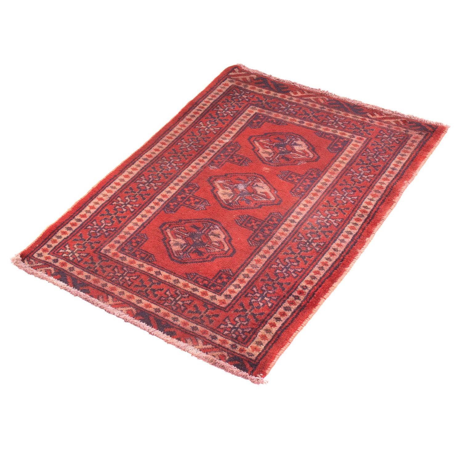 Tapis Turkaman - 86 x 57 cm - rouge foncé