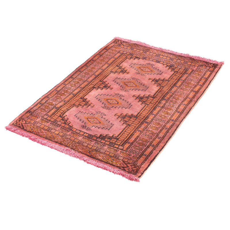 Tapis Turkaman - 86 x 68 cm - rouge clair