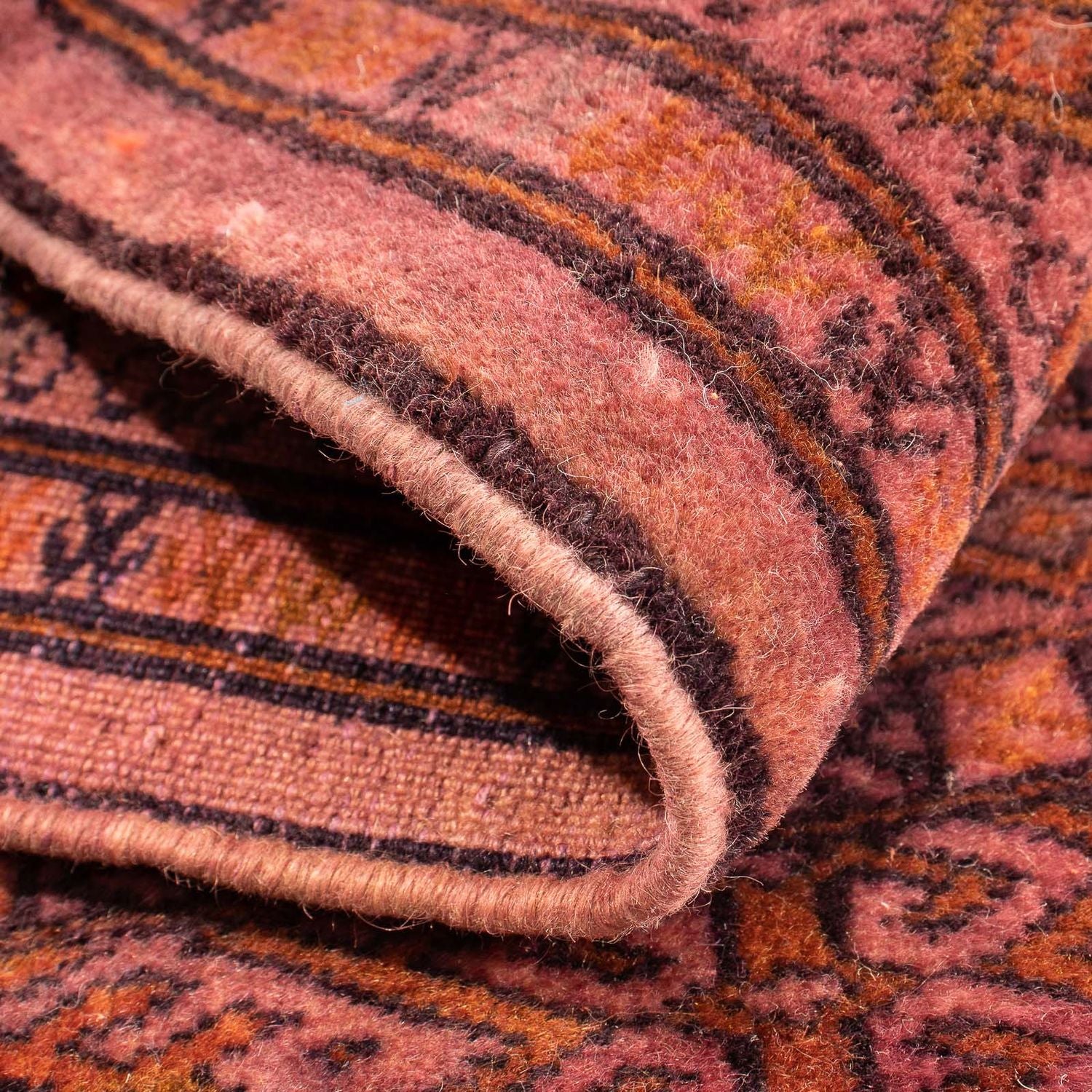 Tapis Turkaman - 86 x 68 cm - rouge clair