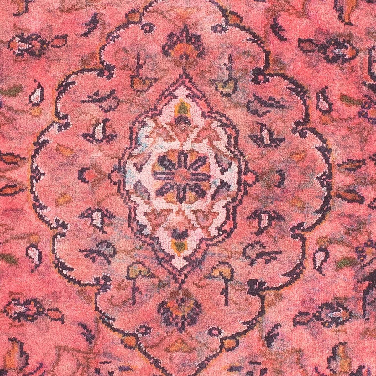 Tapis persan - Keshan - 98 x 70 cm - rouge clair