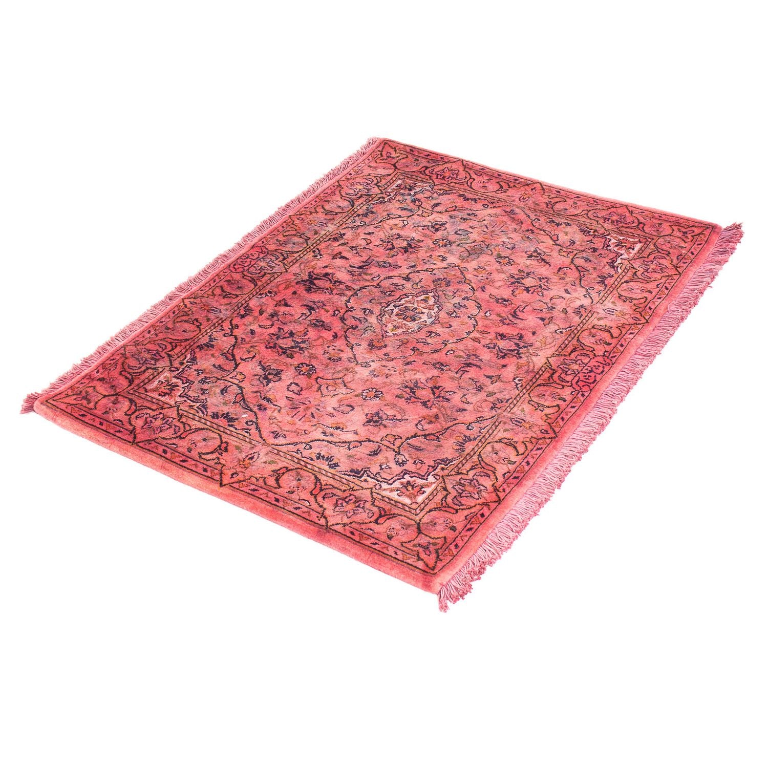 Tapis persan - Keshan - 98 x 70 cm - rouge clair