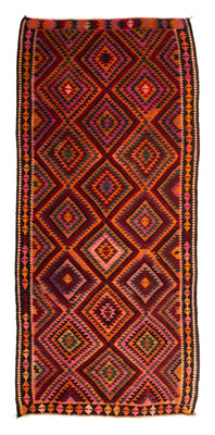 Tapis de couloir Tapis Kelim - Vieux - 300 x 140 cm - multicolore