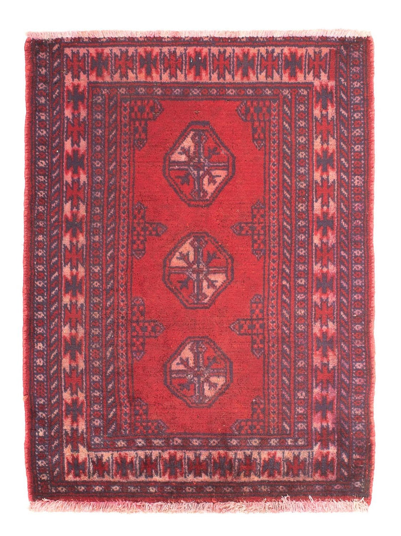 Tapis Turkaman - 82 x 61 cm - rouge foncé