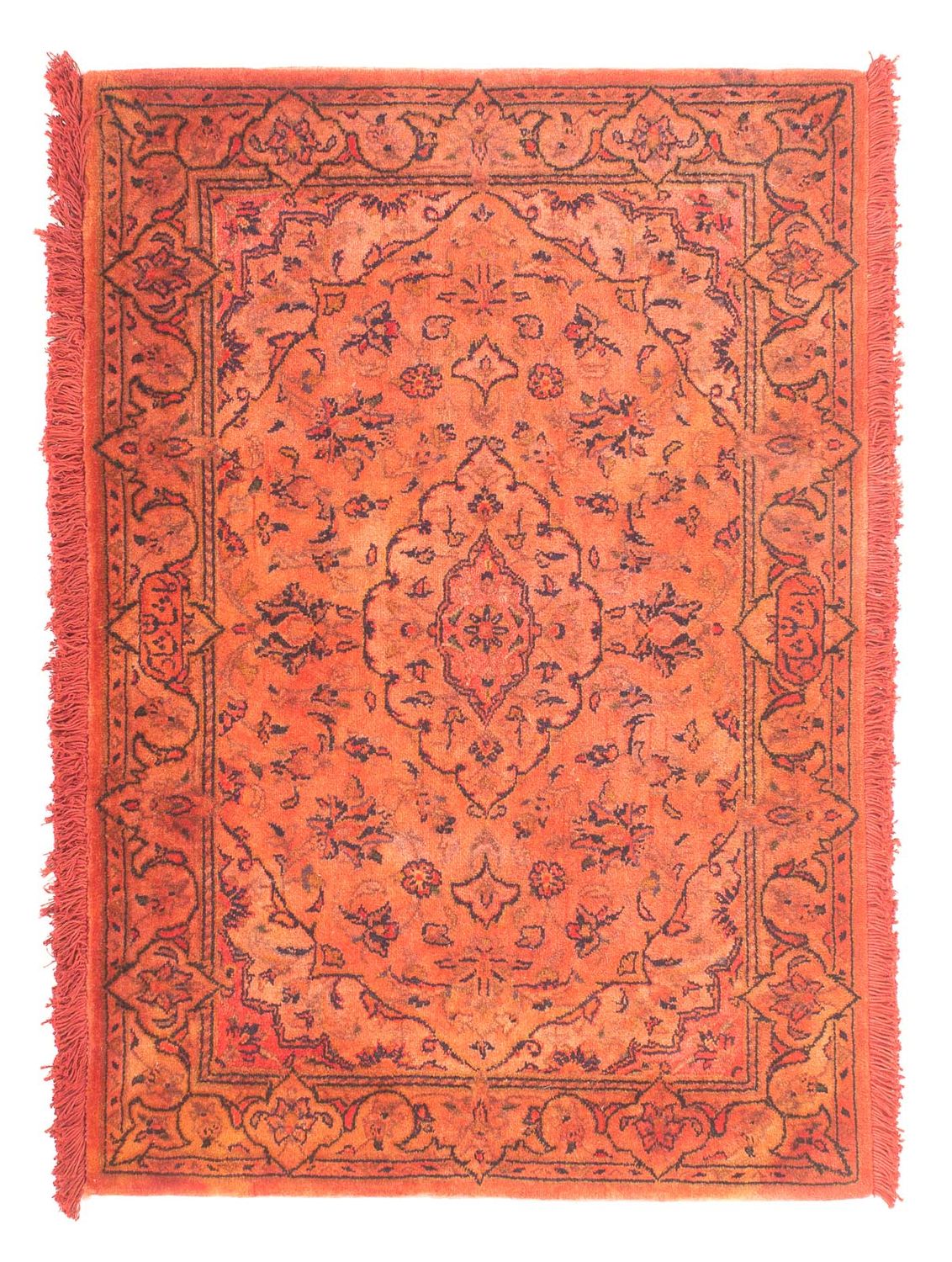 Tapis persan - Keshan - 100 x 70 cm - rouille