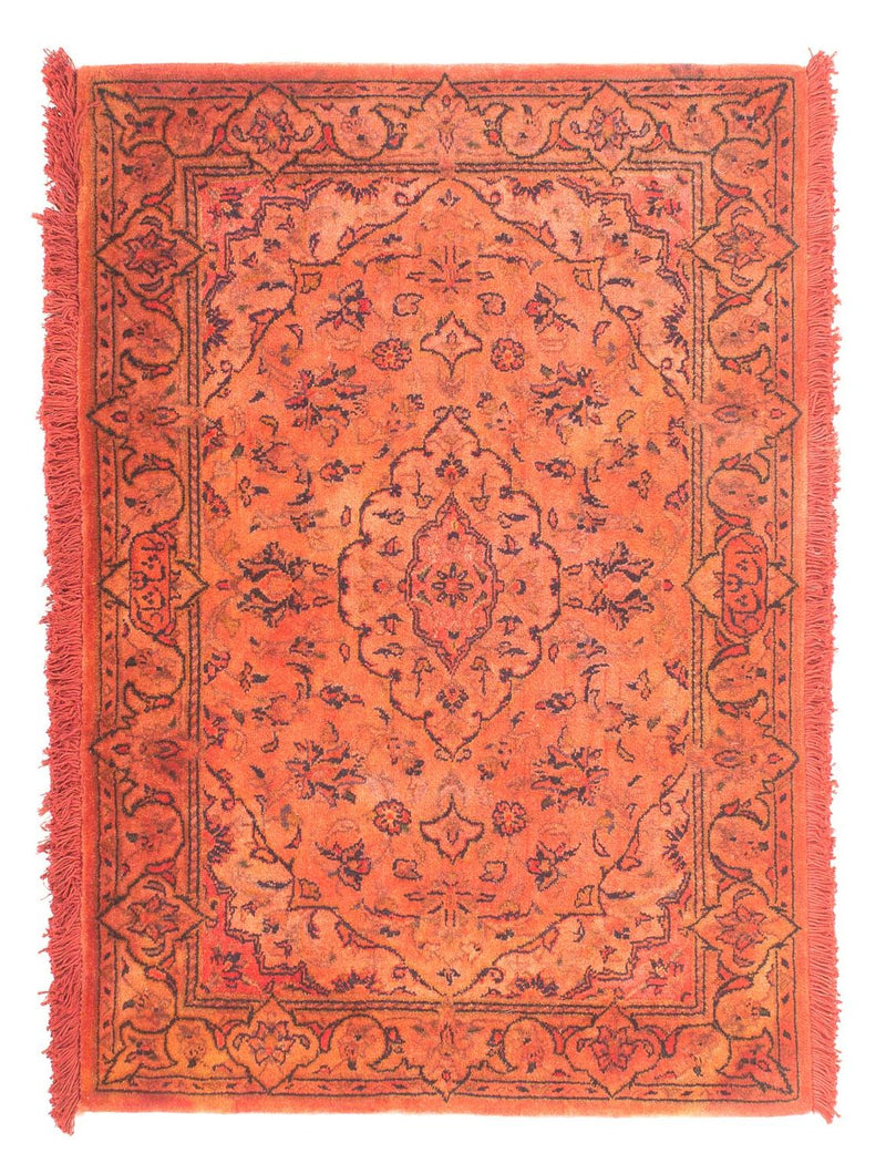Tapis persan - Keshan - 100 x 70 cm - rouille