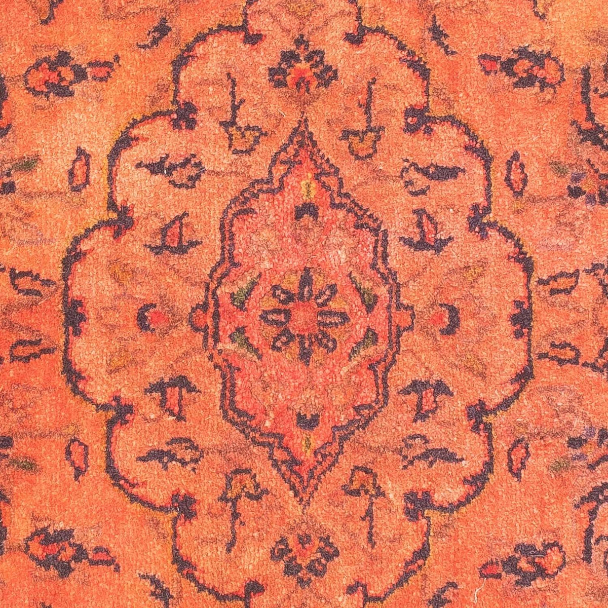 Tapis persan - Keshan - 100 x 70 cm - rouille