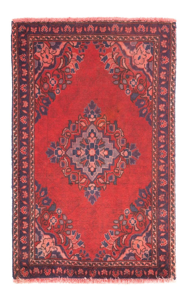Tapis persan - Keshan - 87 x 57 cm - rouge foncé