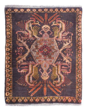 Tapis persan - Classique - 81 x 65 cm - bleu foncé