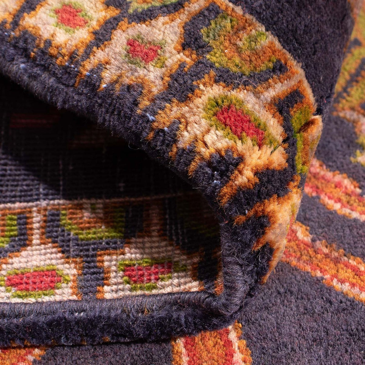 Tapis persan - Classique - 81 x 65 cm - bleu foncé