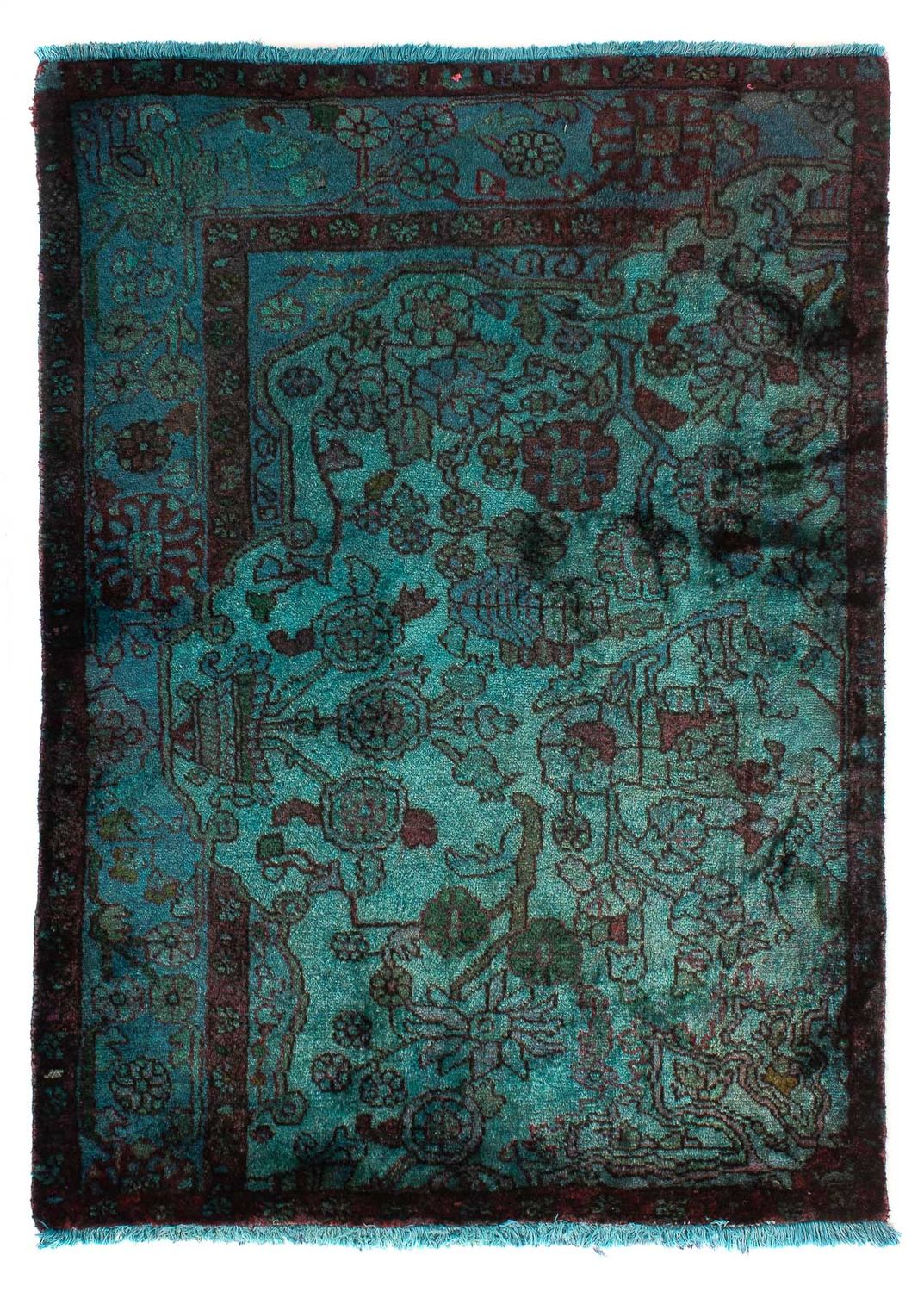 Tapis persan - Nomadic - 119 x 91 cm - bleu clair