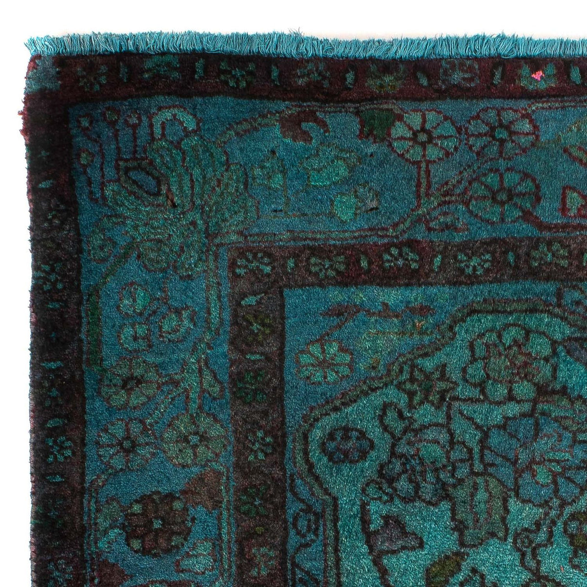 Tapis persan - Nomadic - 119 x 91 cm - bleu clair