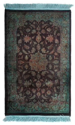 Tapis oriental - Indus - 130 x 76 cm - bleu clair