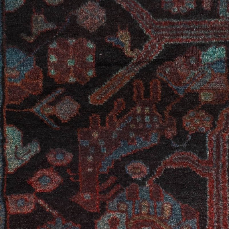 Tapis persan - Nomadic - 134 x 95 cm - bleu foncé
