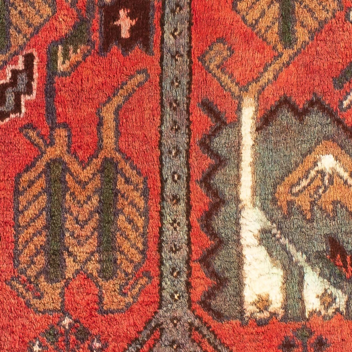 Tapis persan - Nomadic - 99 x 82 cm - rouge foncé