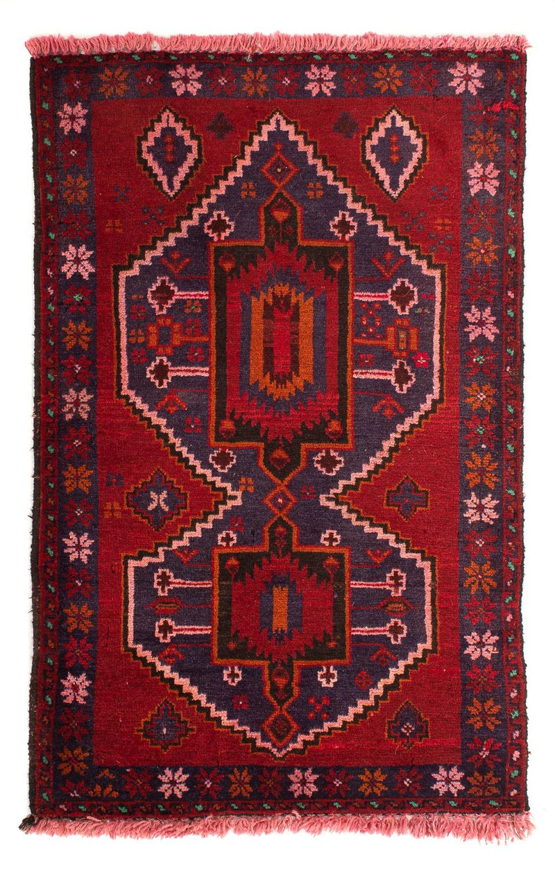 Tapis Belutsch - 125 x 87 cm - rouge foncé