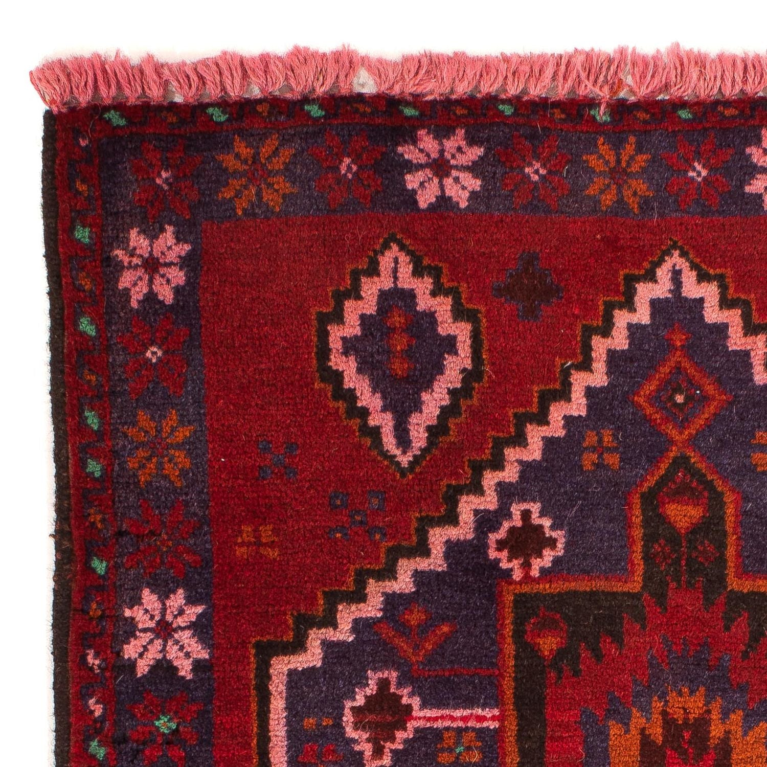 Tapis Belutsch - 125 x 87 cm - rouge foncé