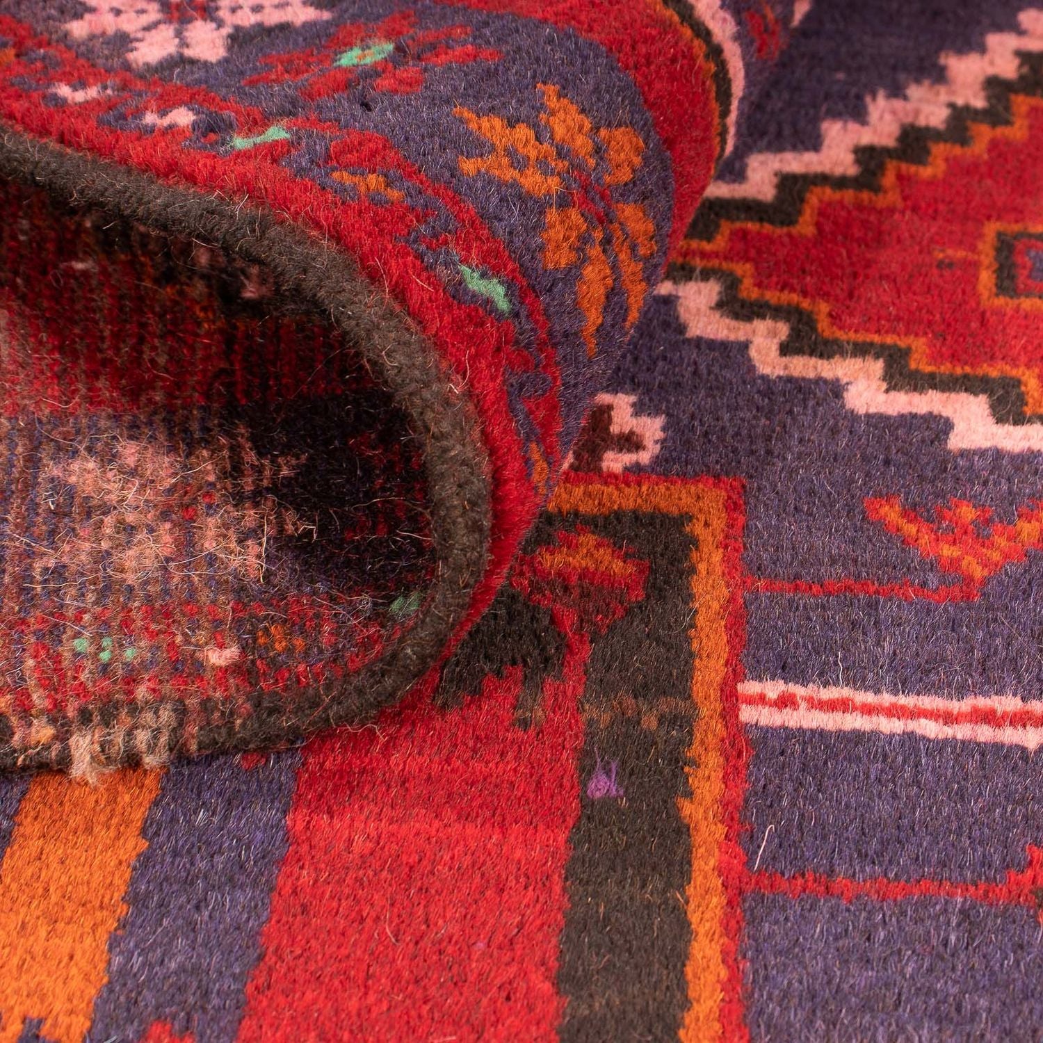 Tapis Belutsch - 125 x 87 cm - rouge foncé