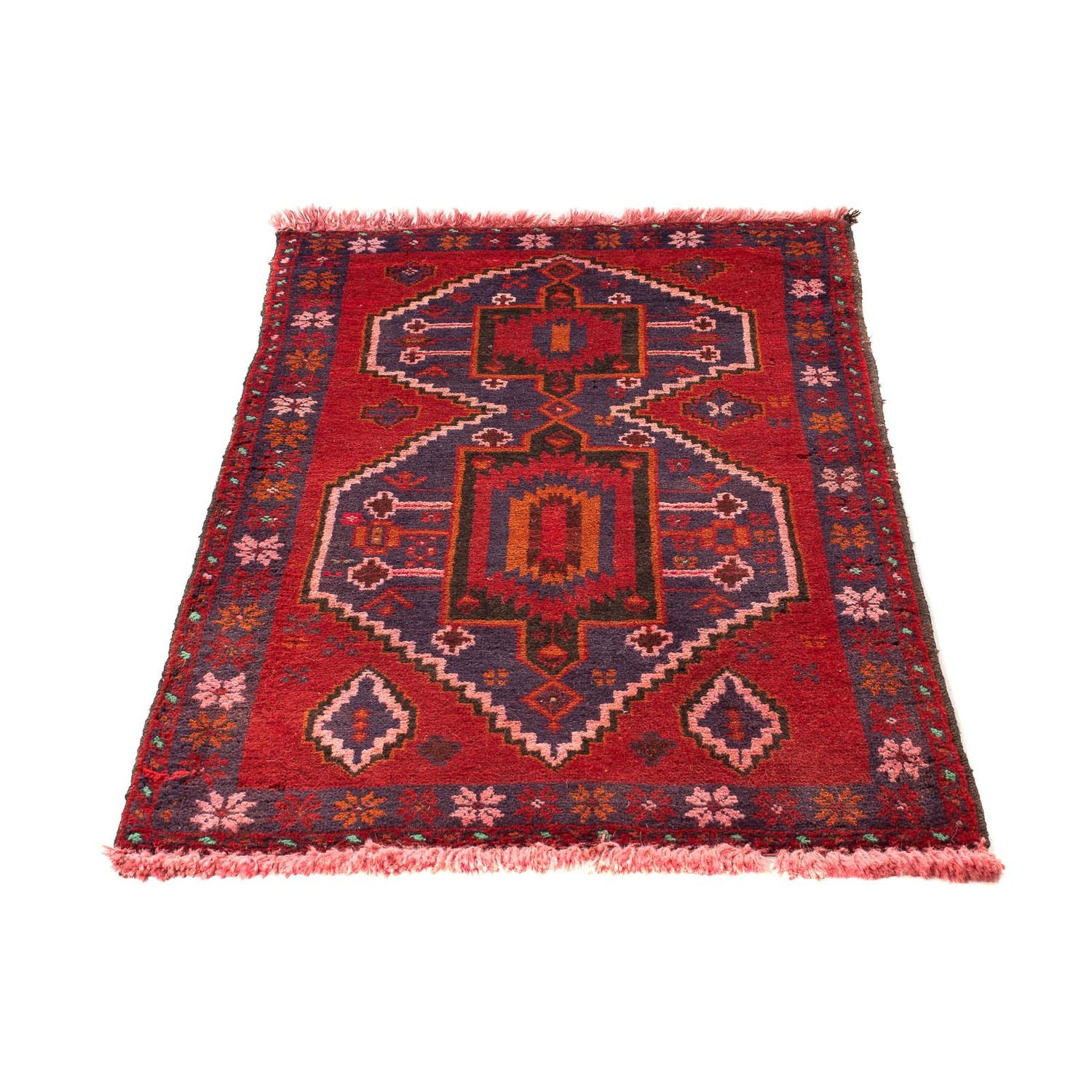 Tapis Belutsch - 125 x 87 cm - rouge foncé