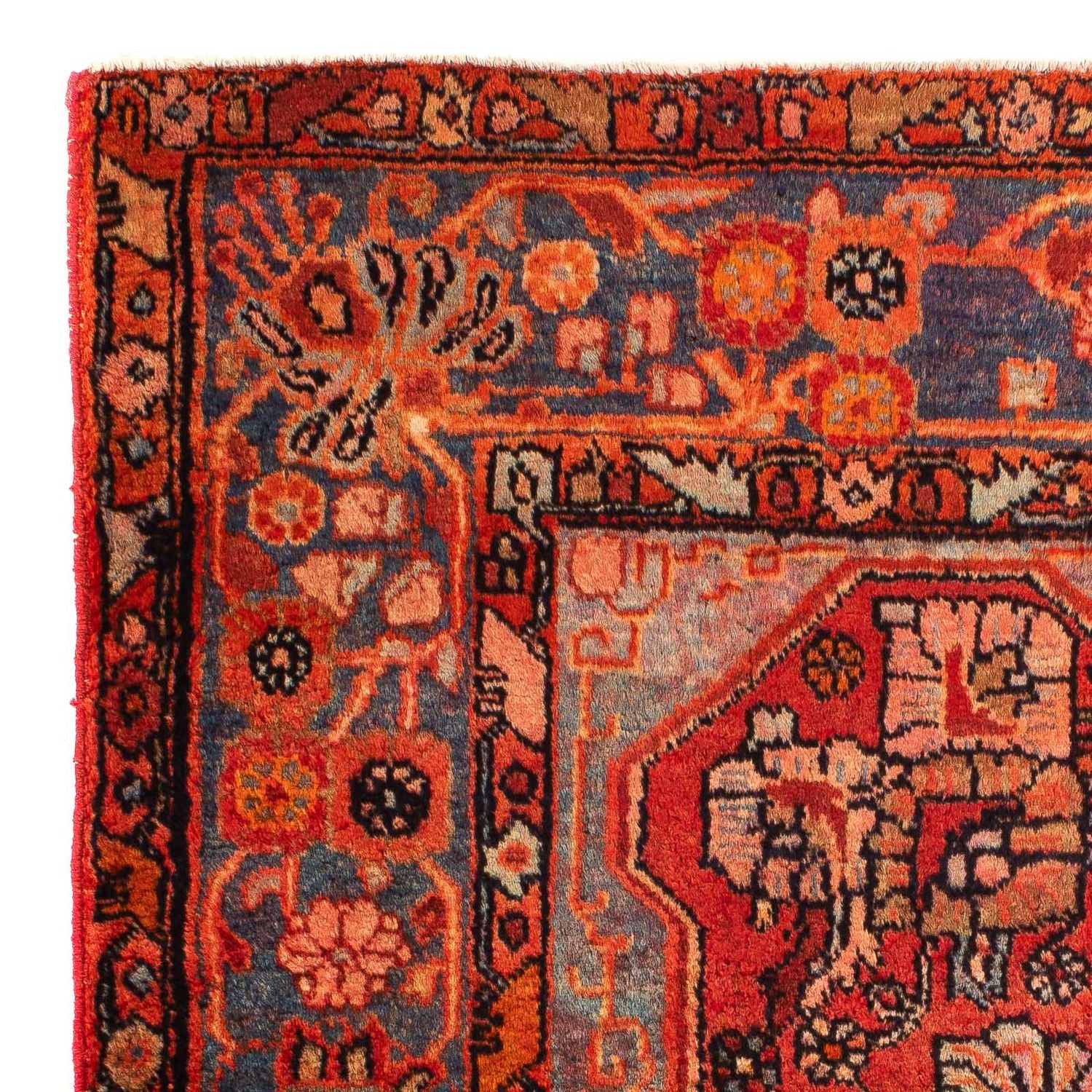 Tapis persan - Nomadic - 115 x 89 cm - rouge