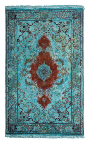 Orientteppich 124 x 77 cm - türkis