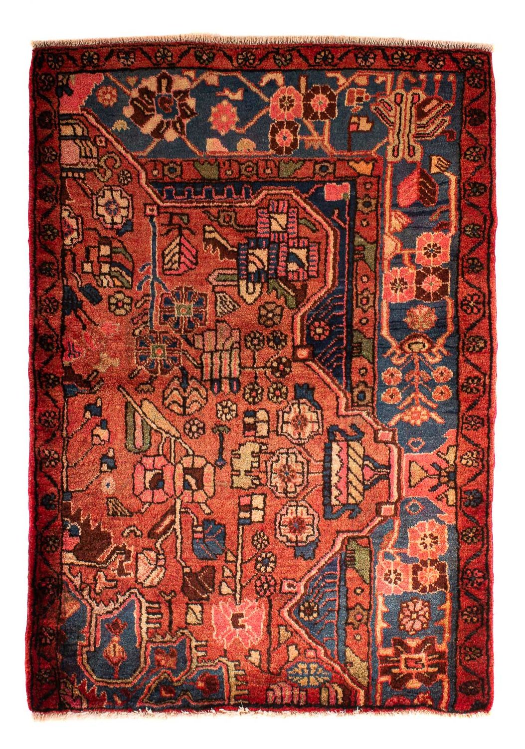 Tapis persan - Nomadic - 122 x 88 cm - multicolore