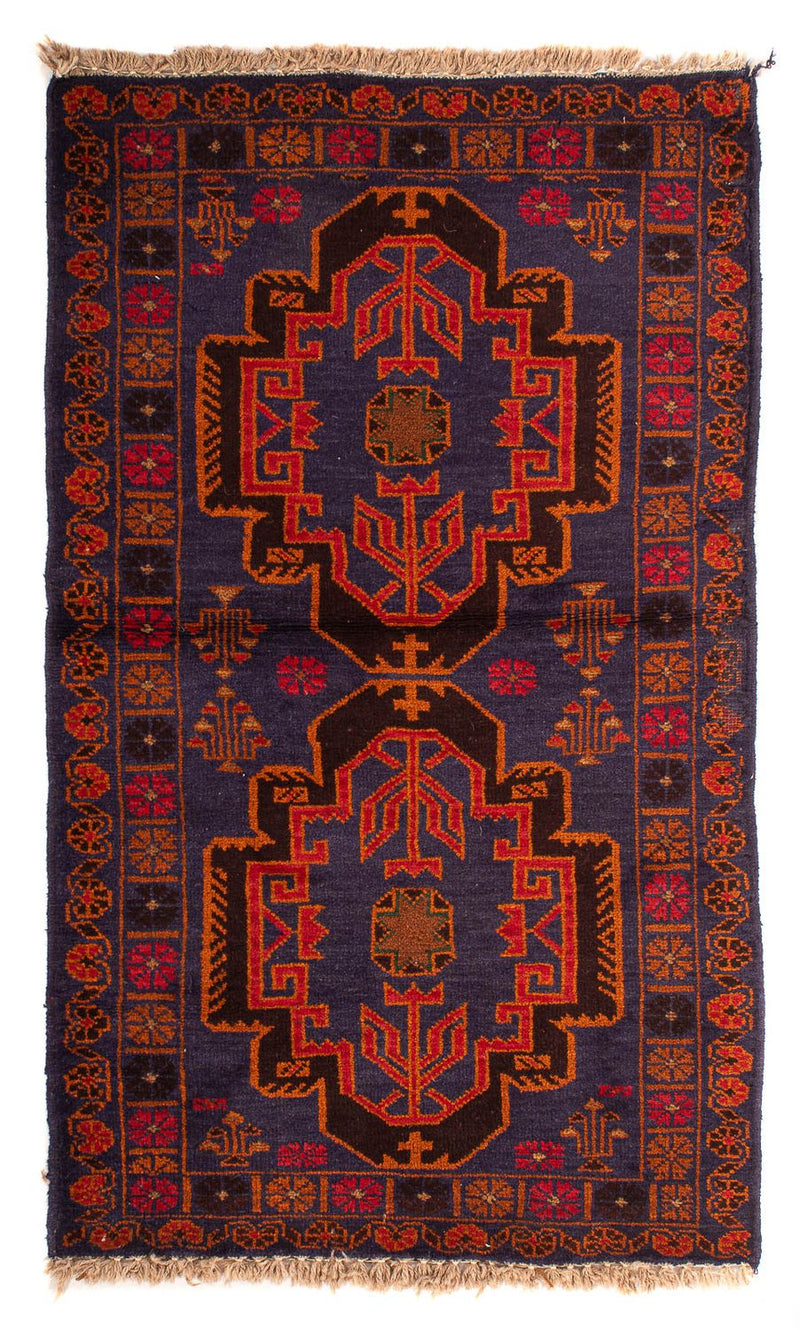 Tapis Belutsch - 133 x 76 cm - bleu foncé
