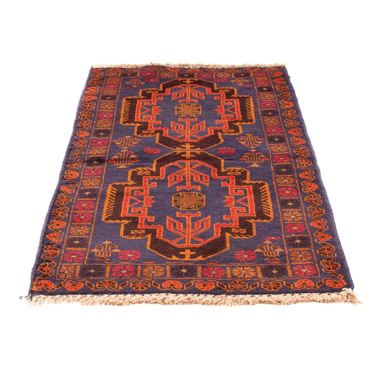 Tapis Belutsch - 133 x 76 cm - bleu foncé