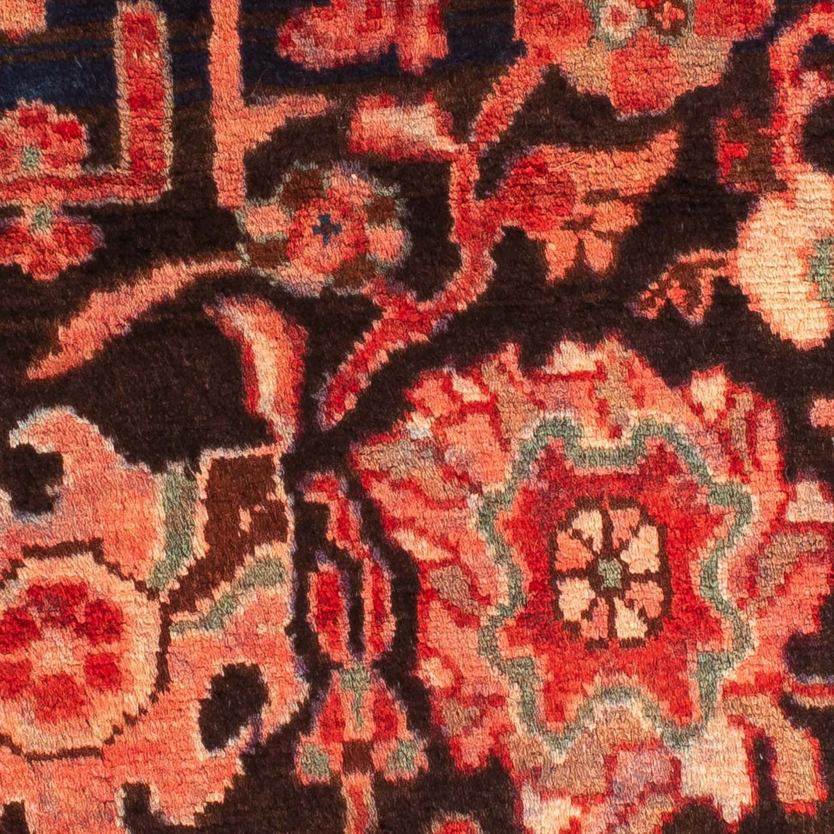 Tapis persan - Nomadic - 118 x 95 cm - rouge clair