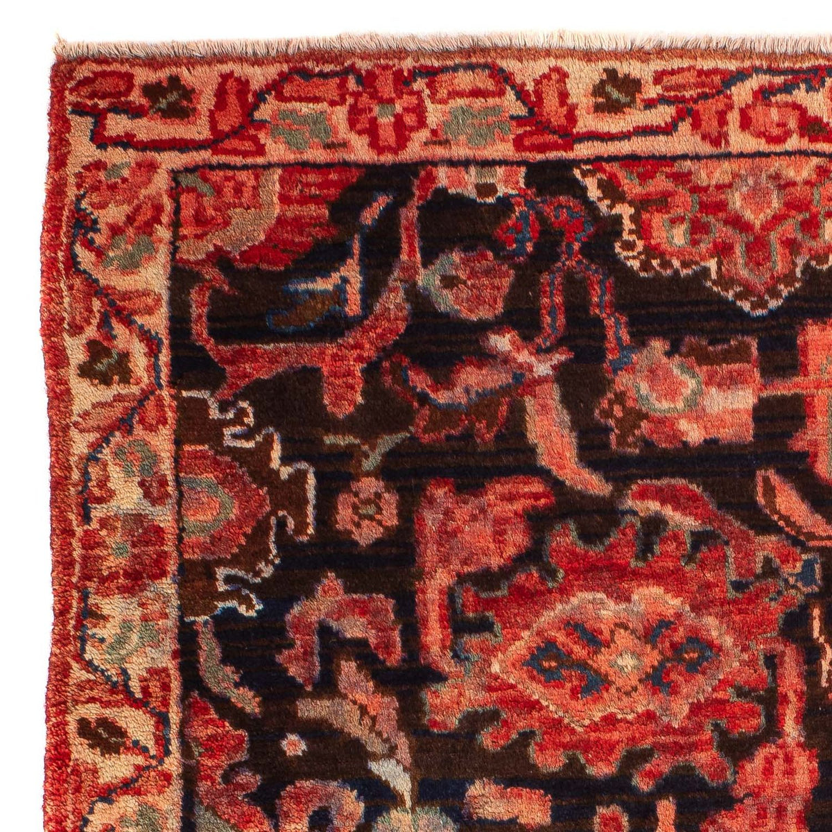 Tapis persan - Nomadic - 118 x 95 cm - rouge clair