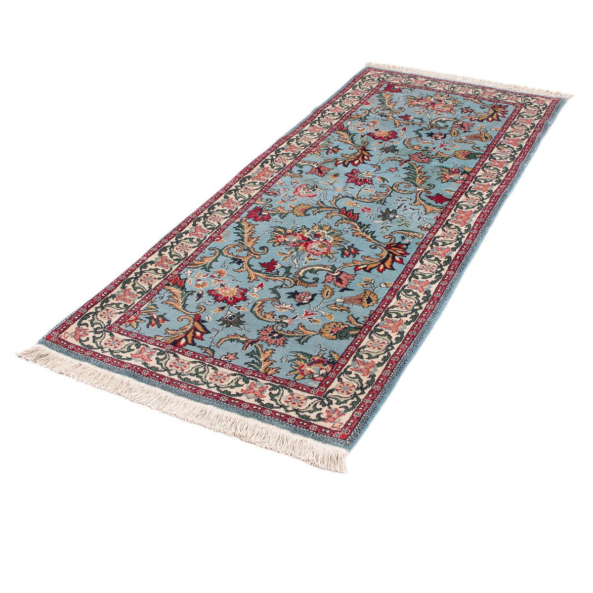 Tapis oriental - Indus - 194 x 81 cm - bleu clair