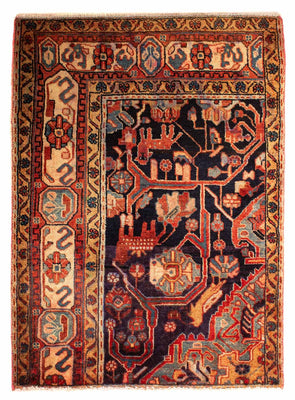 Tapis persan - Nomadic - 120 x 88 cm - multicolore