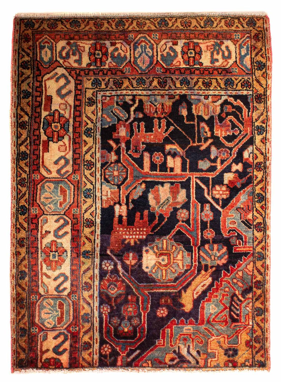 Tapis persan - Nomadic - 120 x 88 cm - multicolore