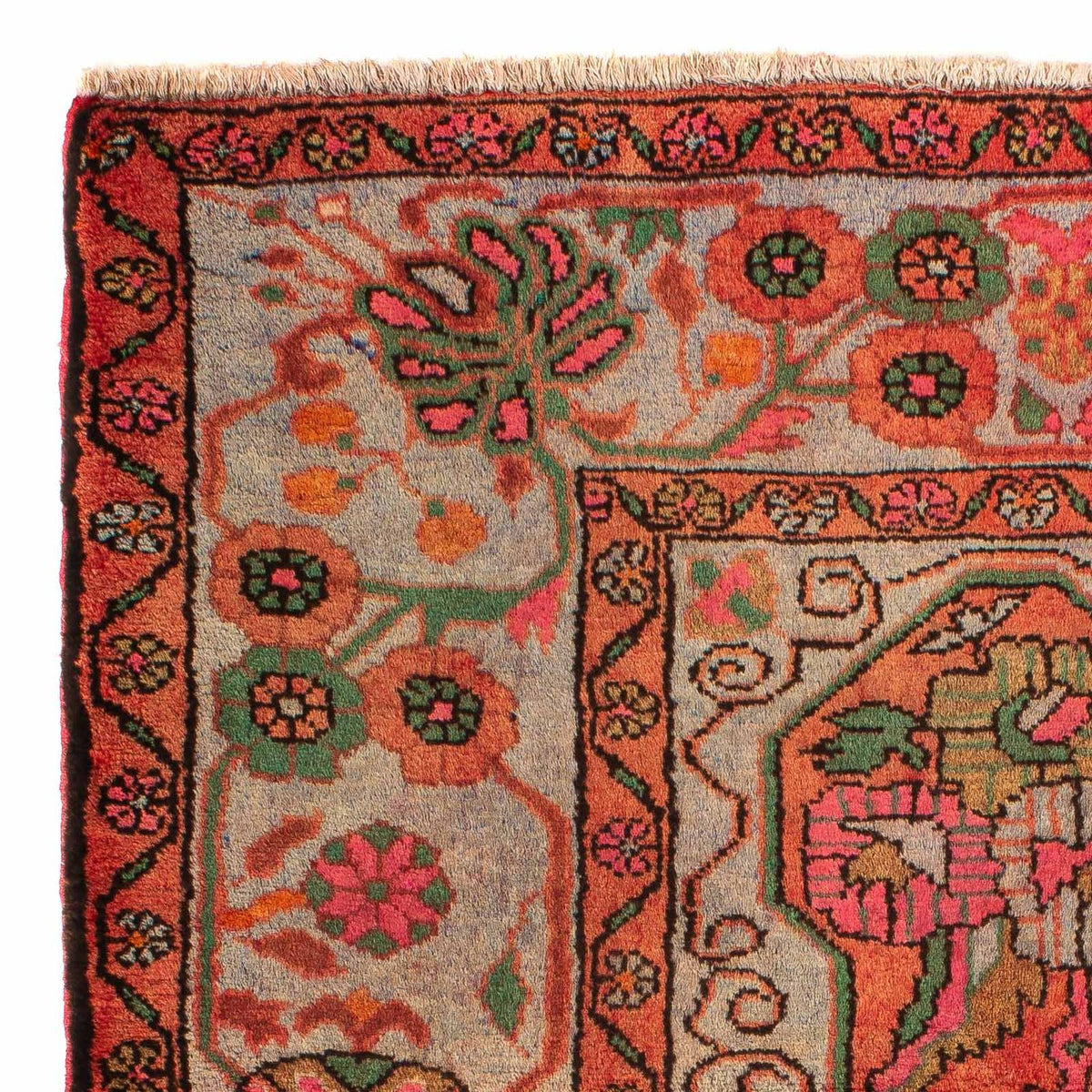 Tapis persan - Nomadic - 124 x 80 cm - rouge clair