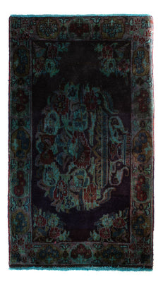 Tapis persan - Keshan - 117 x 65 cm - bleu foncé