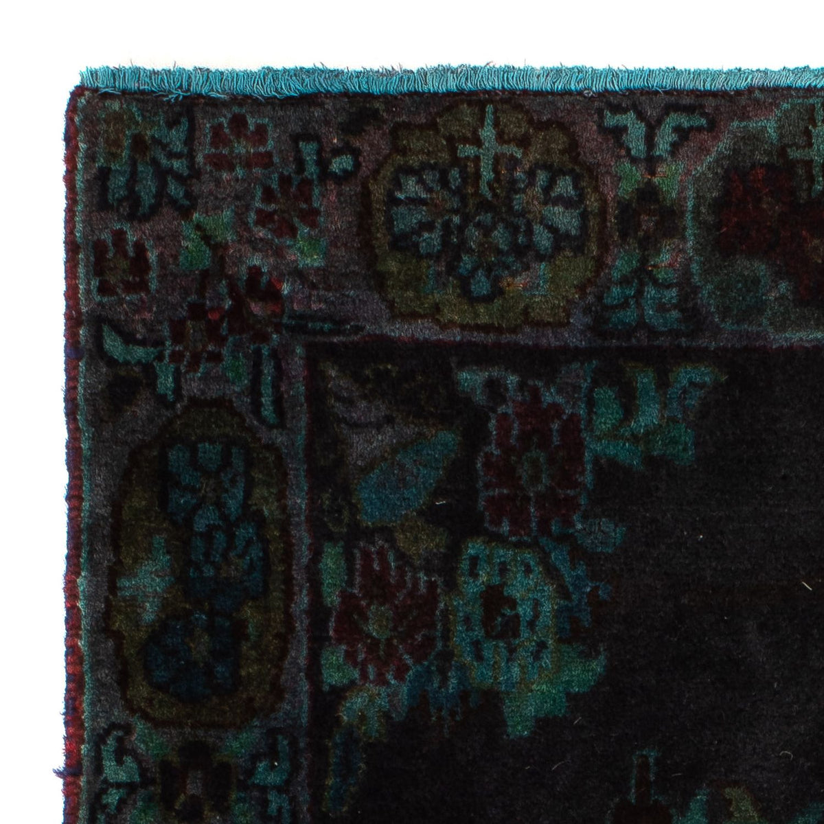 Tapis persan - Keshan - 117 x 65 cm - bleu foncé